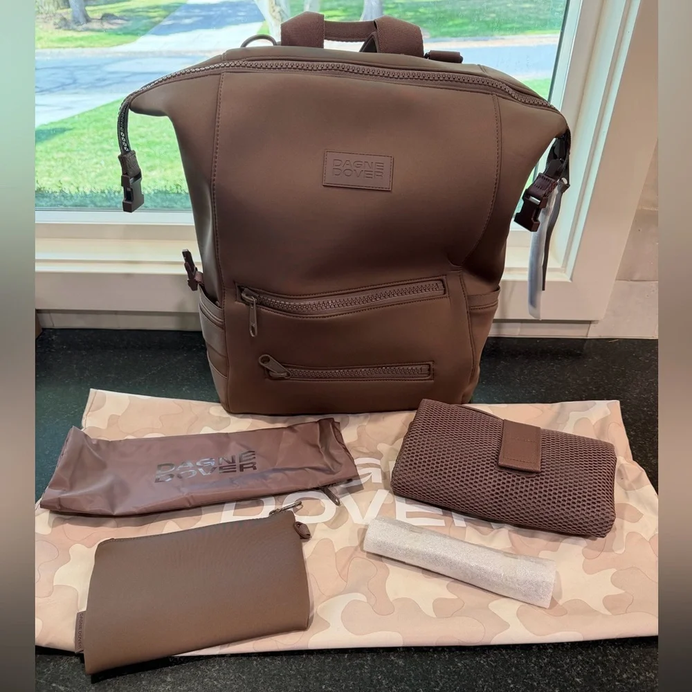 Rains Square Backpack in Taupe